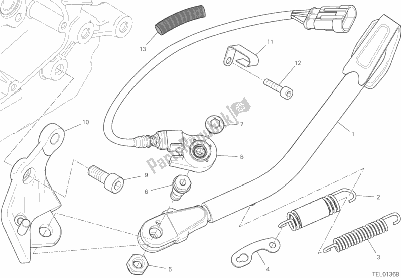 All parts for the Stand of the Ducati Scrambler 1100 Sport PRO USA 2020